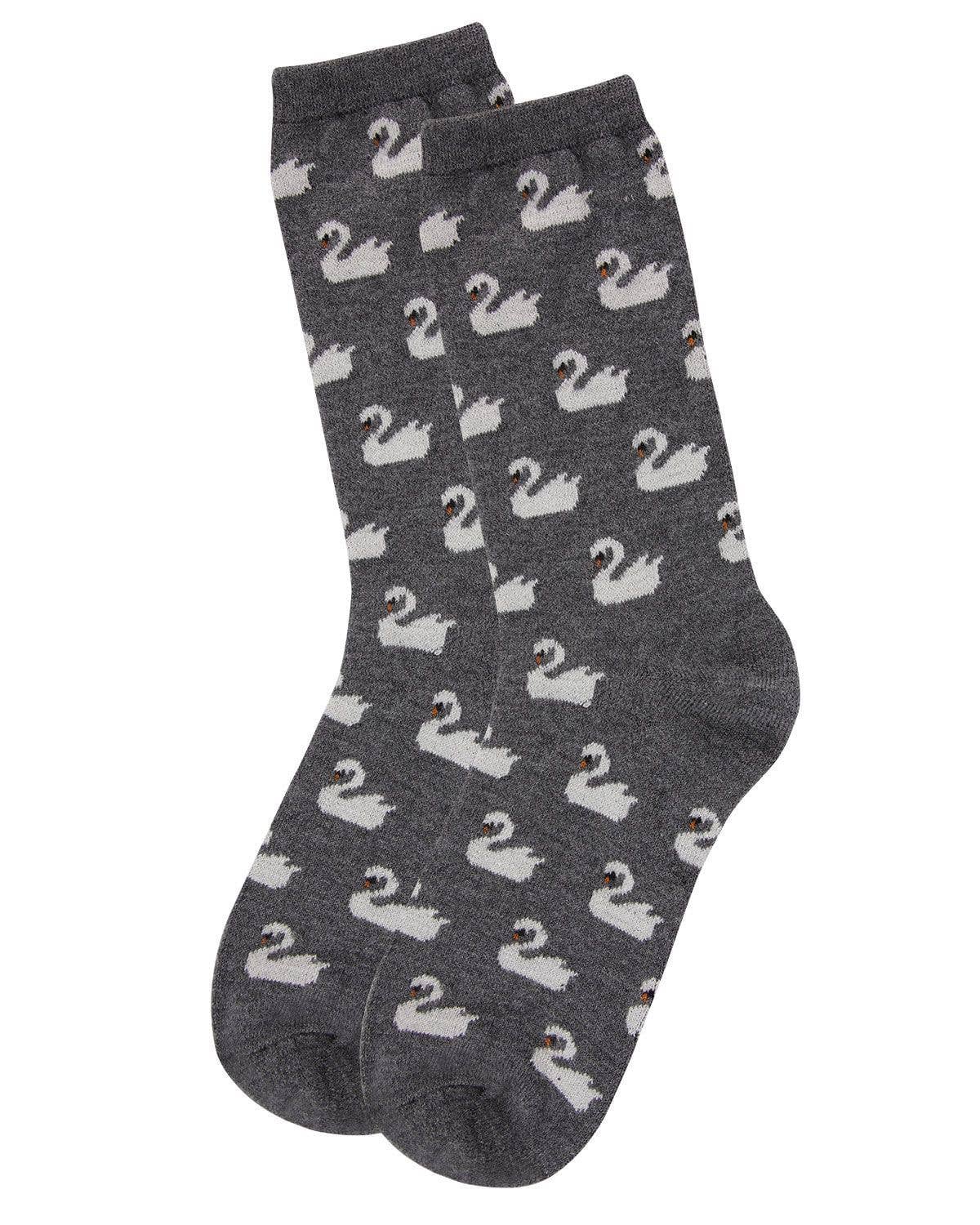 WOMEN'S SWAN CASHMERE BLEND CREW SOCKS