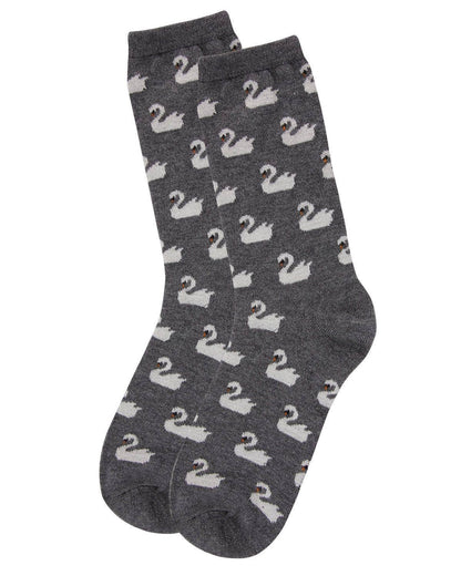 WOMEN'S SWAN CASHMERE BLEND CREW SOCKS