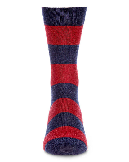 MEN'S STRIPED CASHMERE BLEND CREW SOCKS