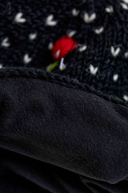 Cherries Noir Knit Beanie