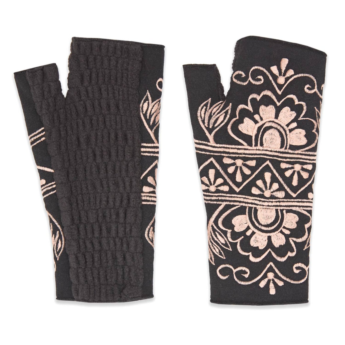 Lawsone Peat Fingerless Fleece Gloves | Knit Gloves