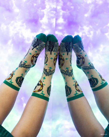Wicked All Roads Lead to Oz Shimmer Sheer Crew Socks