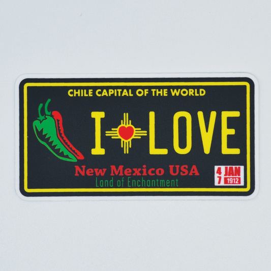 I Love Love Chile Plate – Sticker