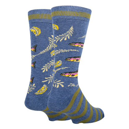 Water Trails Men's Cotton Crew Socks
