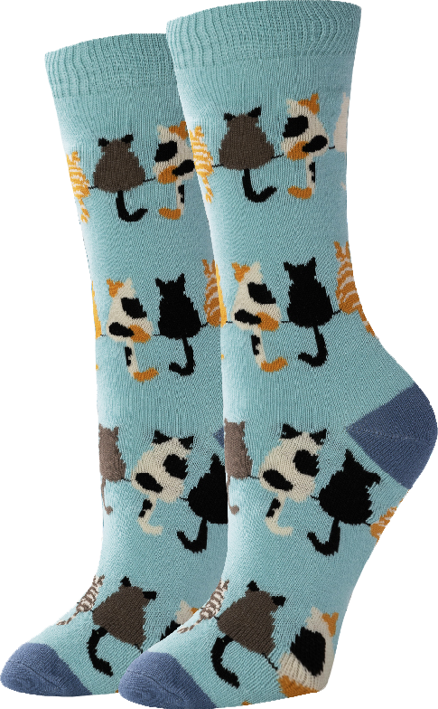 Caturday  Women's Cotton Crew Socks