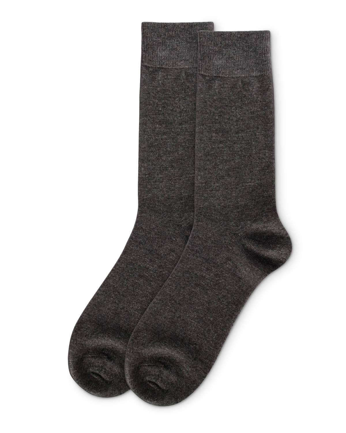 MEN'S SOLID CASHMERE BLEND EVERYDAY CREW SOCKS