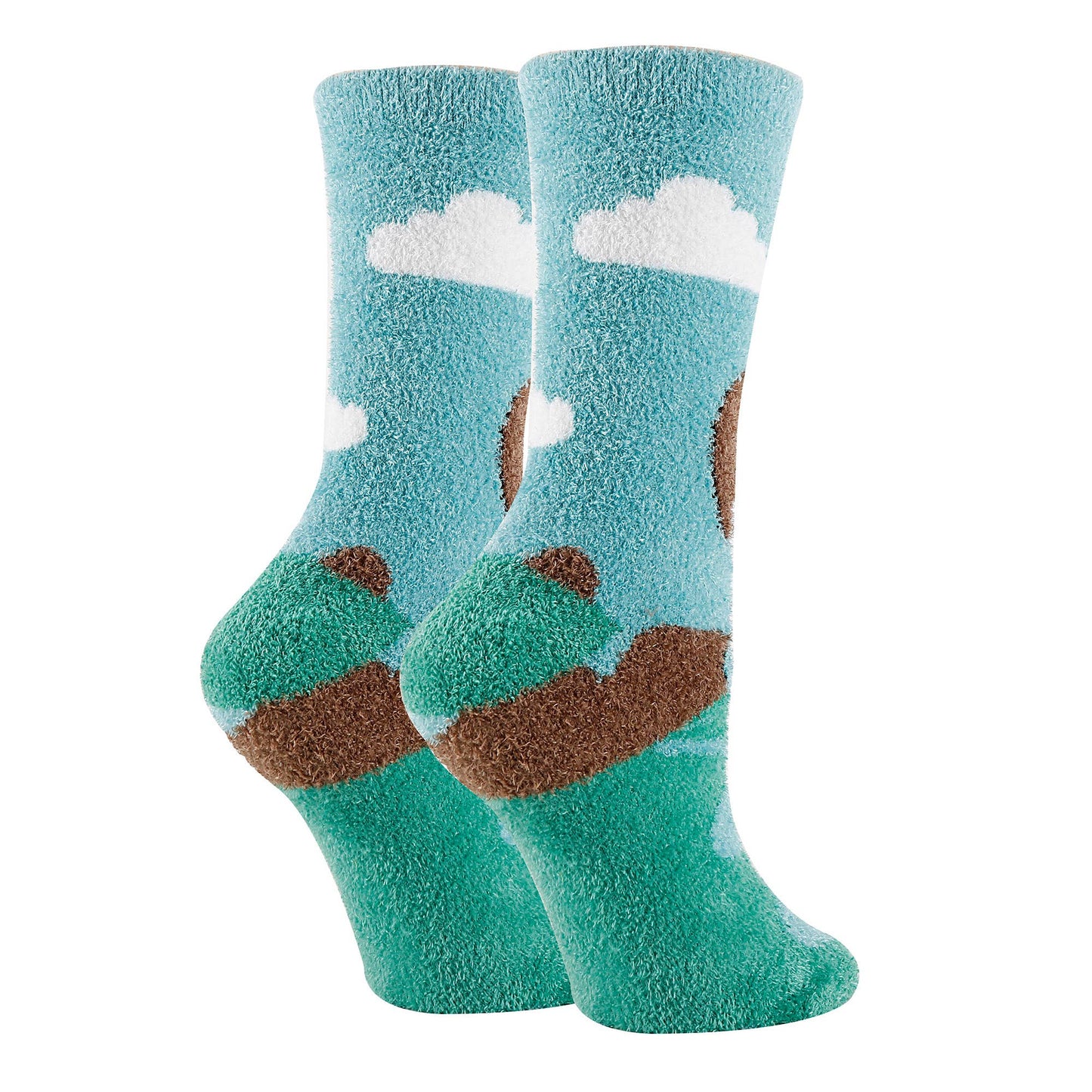 Bob Ross Blast | Women's Funny Pattern Cozy Fuzzy Socks