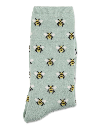 WOMEN'S BEE CASHMERE BLEND CREW SOCKS