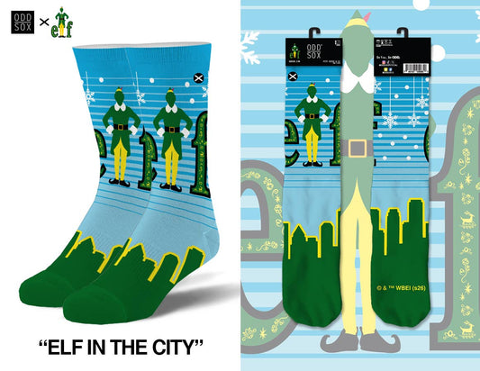 Elf In The City- Mens Crew Straight
