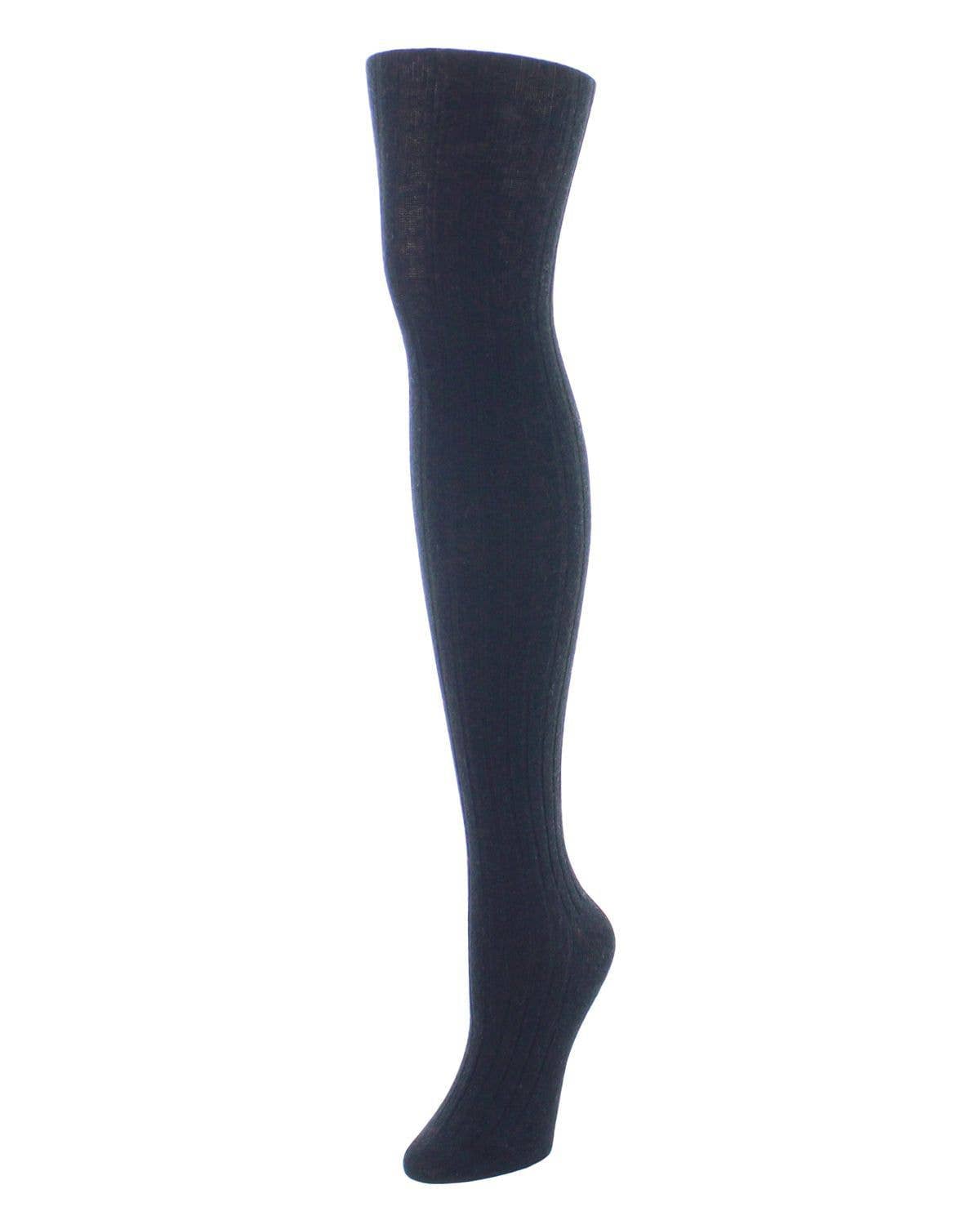 Cashmere Blend Rib Knit Sweater Tights