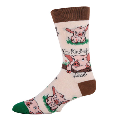 PIG DEAL MEN'S CREW SOCKS