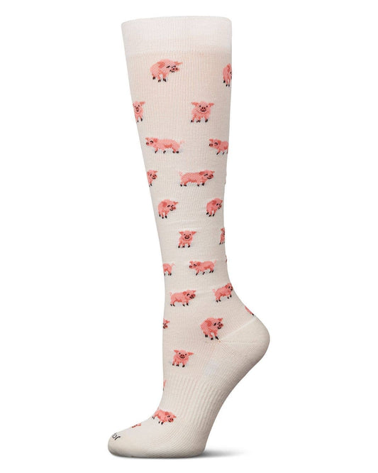 Women's Pigs Cotton Blend 15-20 mmHg Graduated Compression Socks