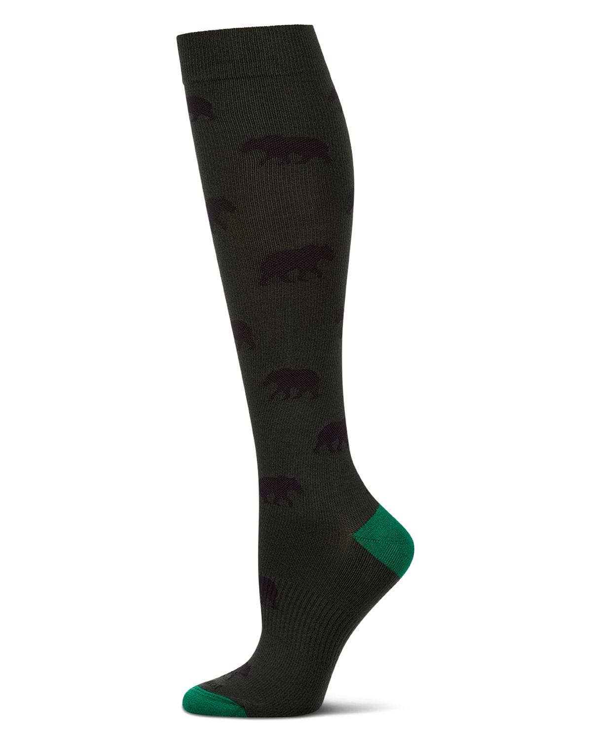 Black Bear Cotton Compression Socks