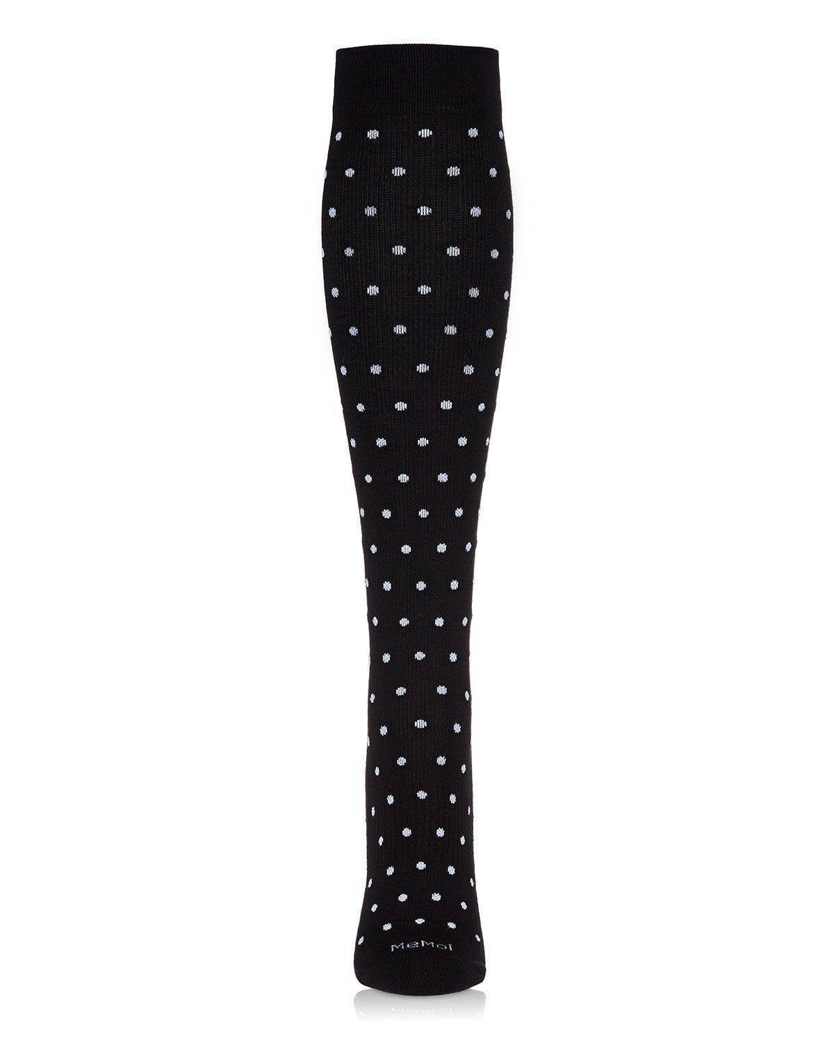 Women's Classic Polka Dots Bamboo Blend 8-15mmHg Graduated Compression Socks