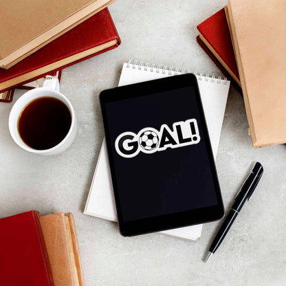 Goal Soccer Ball Sticker - Sports Decal for Water Bottle