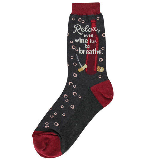 RELAX WINE WOMEN'S CREW SOCKS