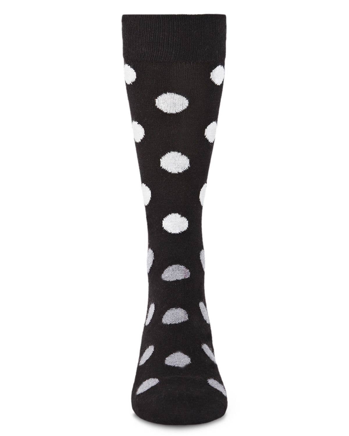 MEN'S POLKA DOT CASHMERE BLEND CREW SOCKS