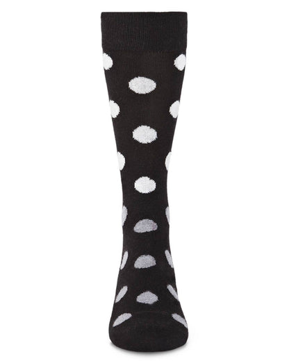 MEN'S POLKA DOT CASHMERE BLEND CREW SOCKS
