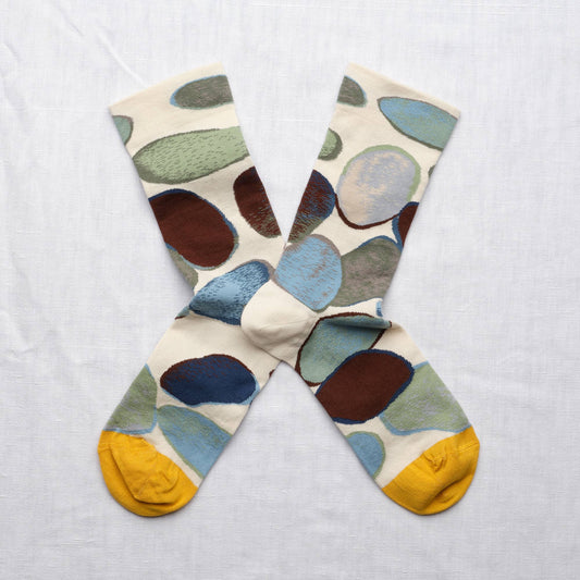 Natural Pebble  Crew Socks