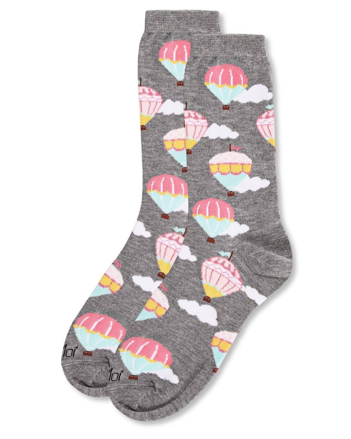WOMEN'S HOT AIR BALLOON BAMBOO BLEND CREW SOCKS