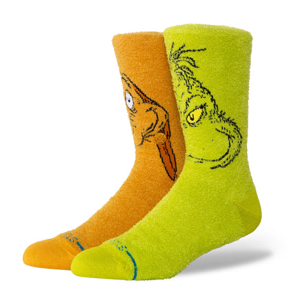 GRINCH AND MAX UNISEX COTTON CREW SOCK