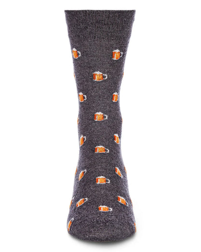 MEN'S BEER MUGS CASHMERE BLEND CREW SOCKS