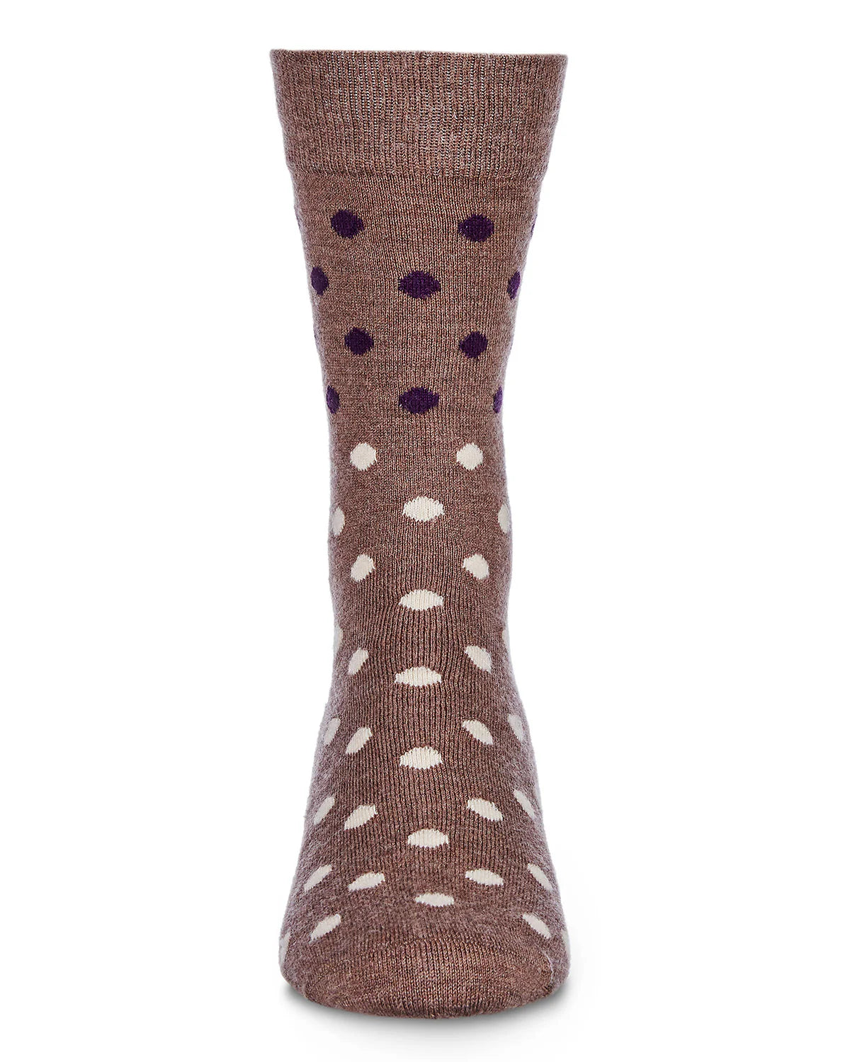 MEN'S TWO TONE POLKA DOT LUXURIOUSLY SOFT CASHMERE CREW SOCKS