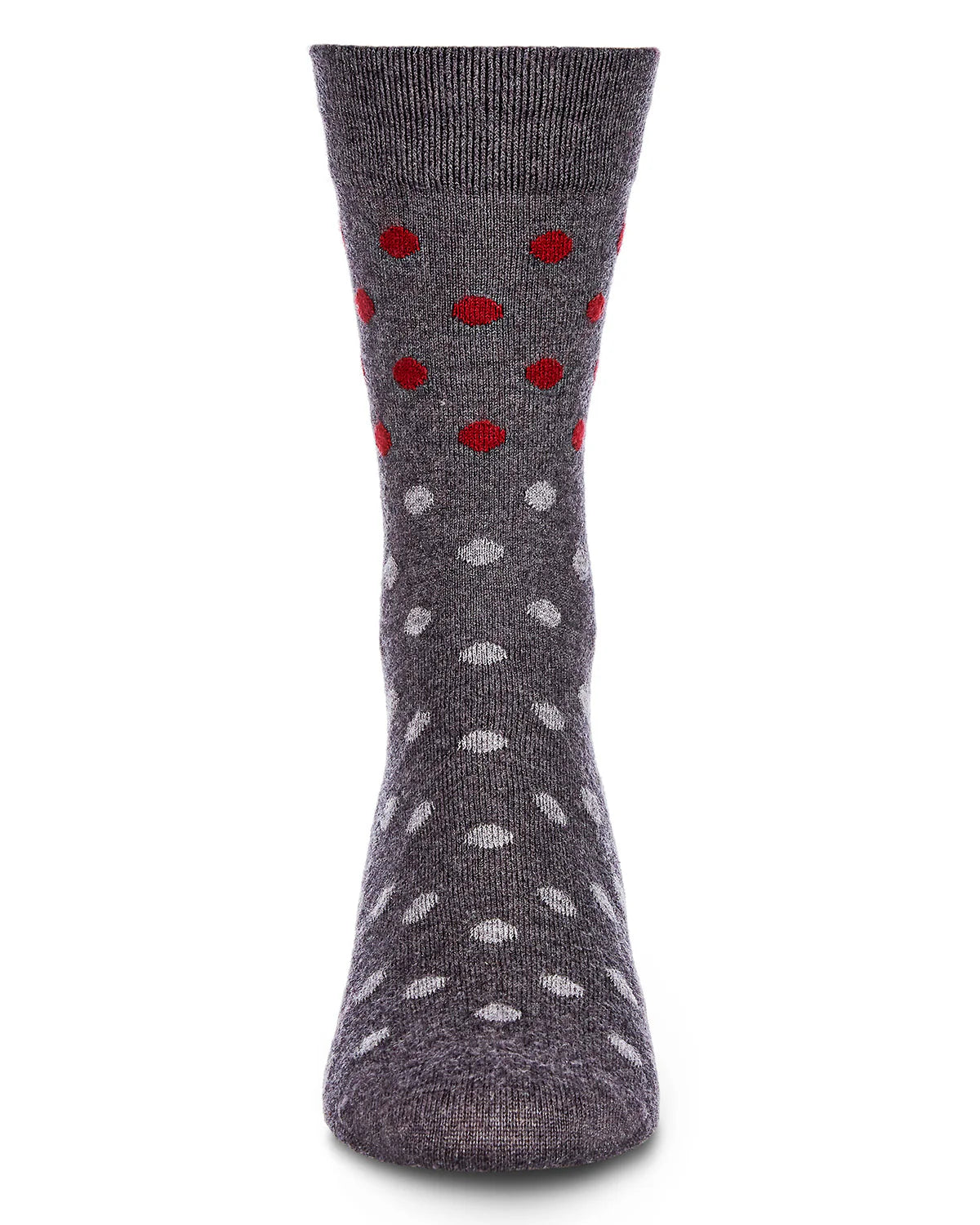 MEN'S TWO TONE POLKA DOT LUXURIOUSLY SOFT CASHMERE CREW SOCKS