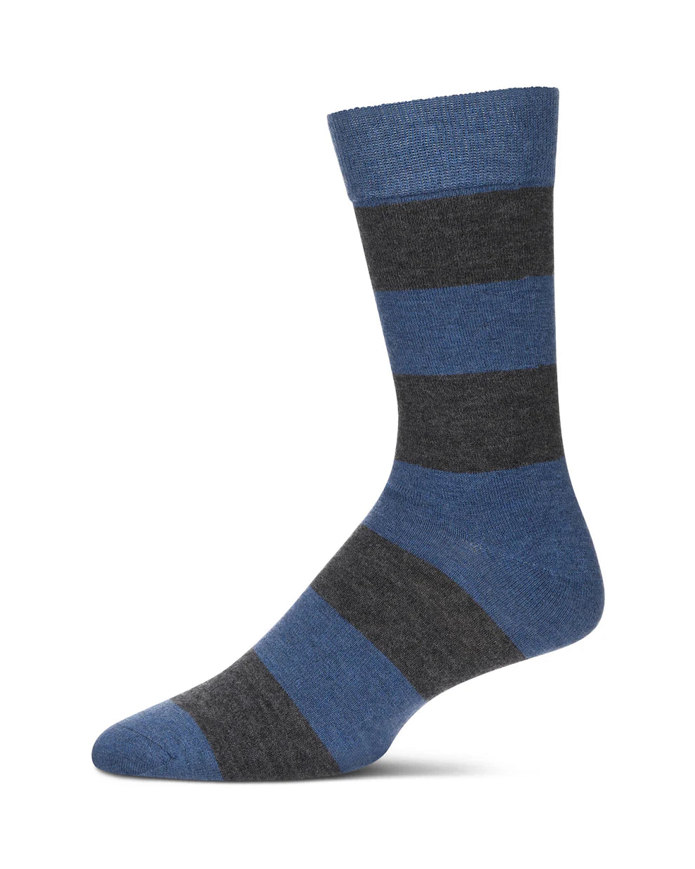 MEN'S STRIPED CASHMERE BLEND CREW SOCKS
