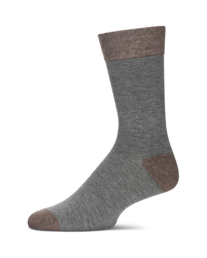 MEN'S FANCY HEELS CASHMERE BLEND CREW SOCKS