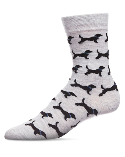 MEN'S BLACK LABRADOR RETRIEVER LUXURIOUSLY SOFT CASHMERE CREW SOCKS
