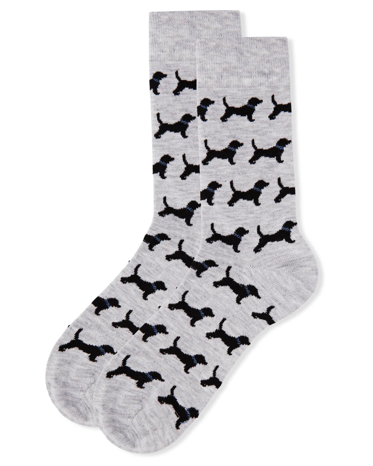 MEN'S BLACK LABRADOR RETRIEVER LUXURIOUSLY SOFT CASHMERE CREW SOCKS