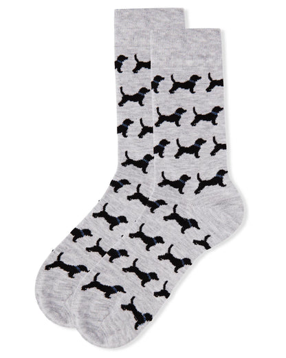 MEN'S BLACK LABRADOR RETRIEVER LUXURIOUSLY SOFT CASHMERE CREW SOCKS