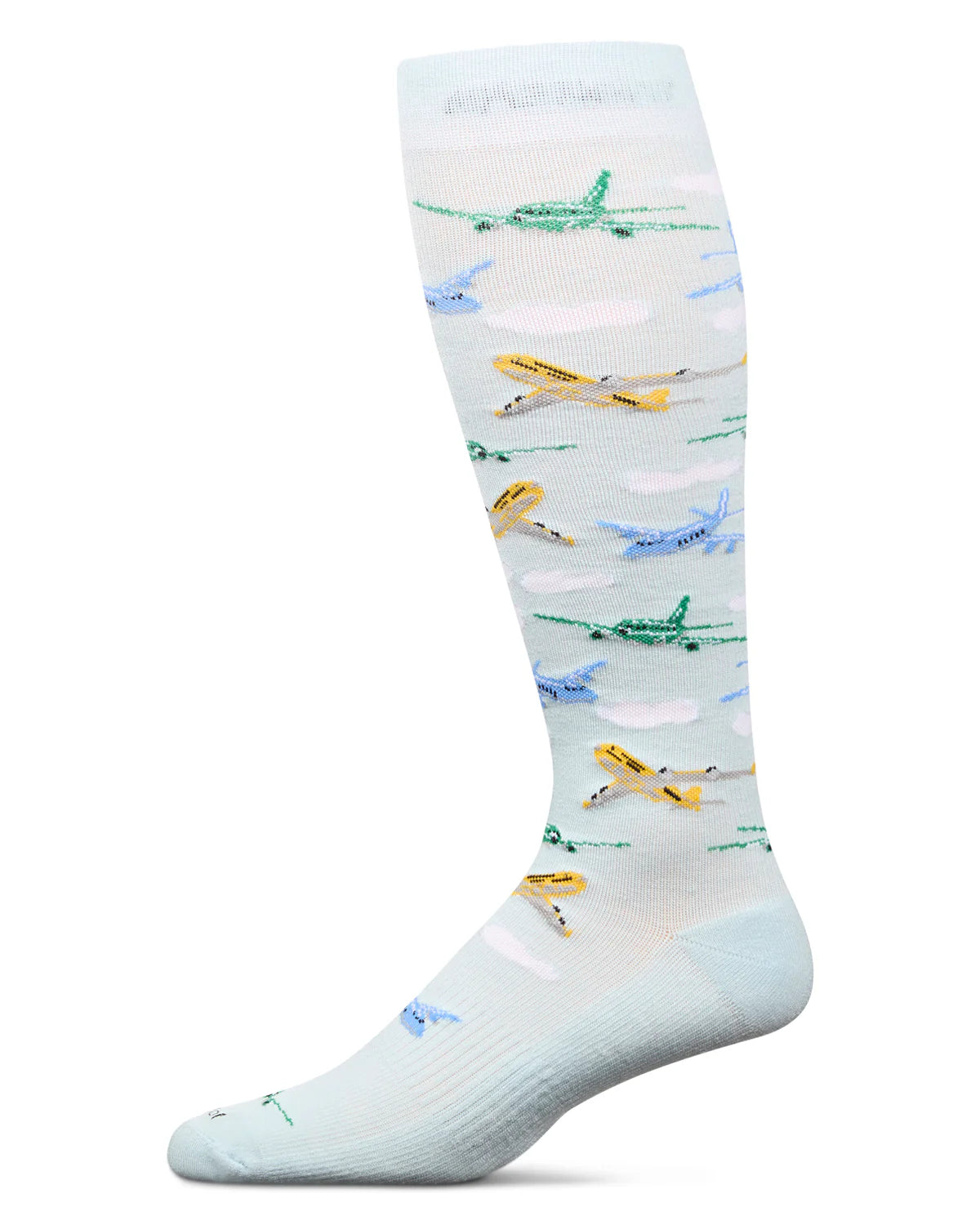 AIRPLANES 8-15 MMHG GRADUATED UNISEX BAMBOO COMPRESSION SOCKS