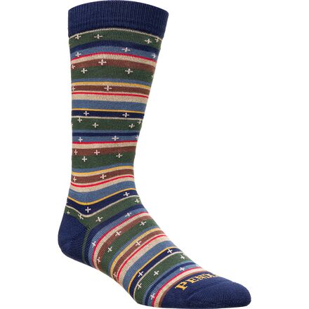 BRIDGER STRIPE COTTON BLEND CREW SOCKS