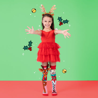 REINDEER AND ELF SOCKS