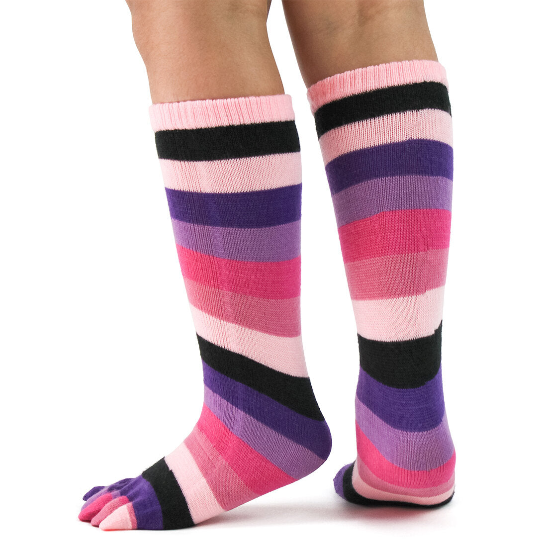 Kid's Pink Rainbow Toe Socks