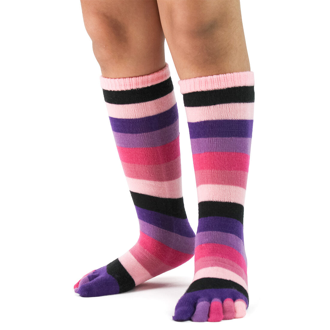 Kid's Pink Rainbow Toe Socks