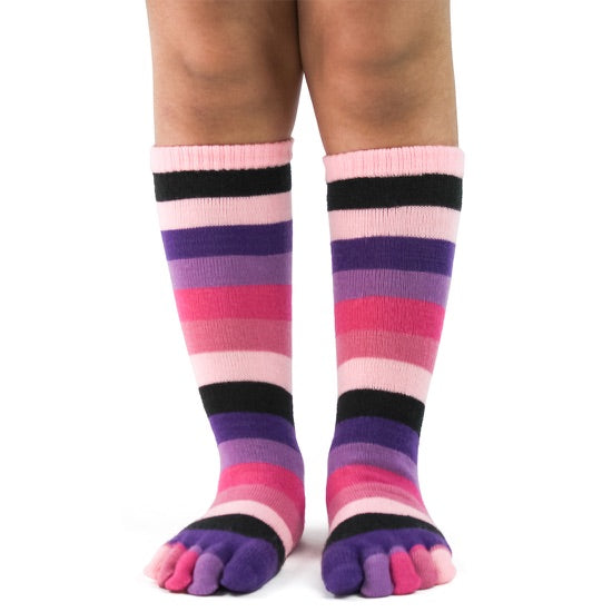 Kid's Pink Rainbow Toe Socks