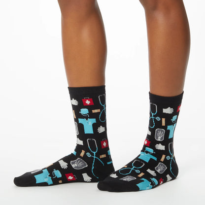 WOMEN'S MEDICAL COTTON CREW SOCKS