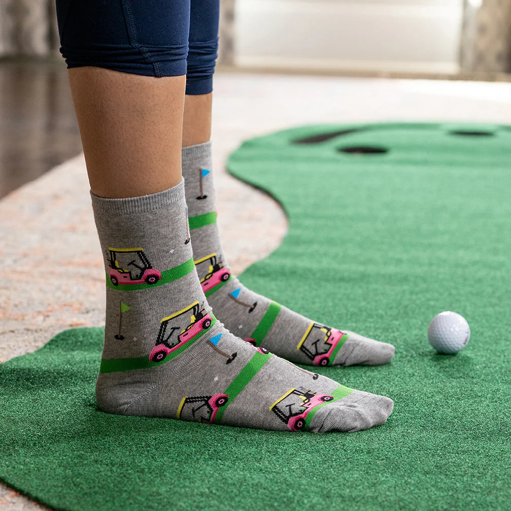WOMEN'S GOLF CARTS COTTON CREW SOCKS