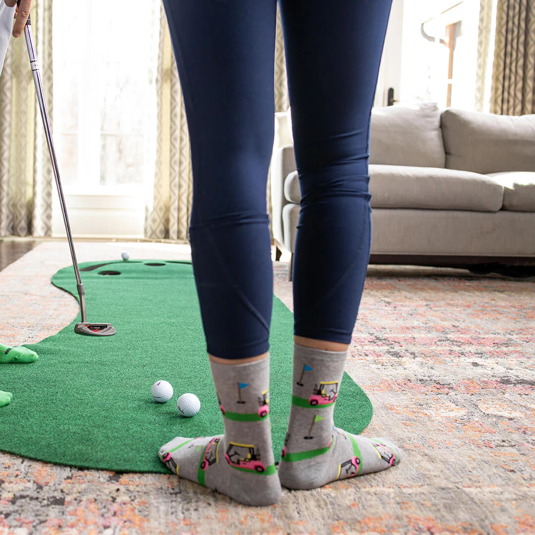WOMEN'S GOLF CARTS COTTON CREW SOCKS