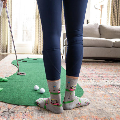 WOMEN'S GOLF CARTS COTTON CREW SOCKS
