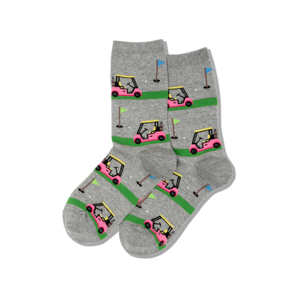 WOMEN'S GOLF CARTS COTTON CREW SOCKS