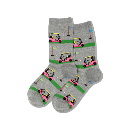 WOMEN'S GOLF CARTS COTTON CREW SOCKS