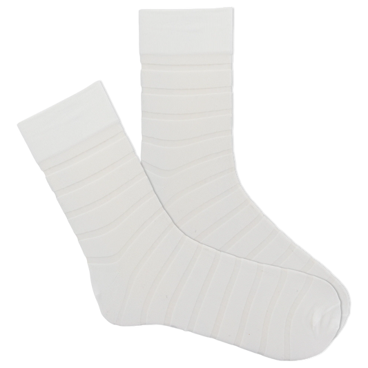 SHEER STRIPE MICROFIBER CREW