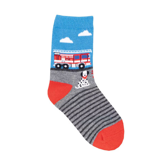 FIRE ENGINE KID'S COTTON CREW SOCKS