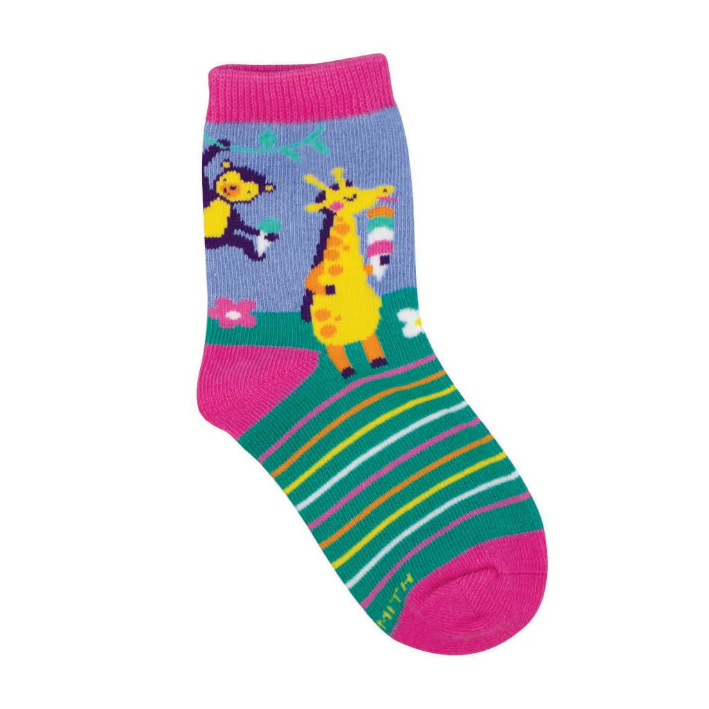 ICE CREAM ANIMALS KID'S CREW SOCKS