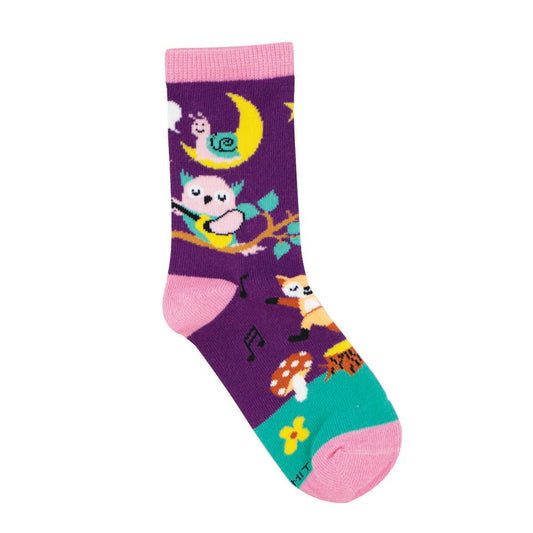 MUSICAL FOREST KID'S COTTON CREW SOCKS