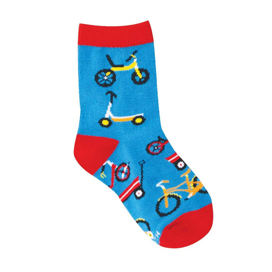 WHEELIE FUN KID'S COTTON CREW SOCKS
